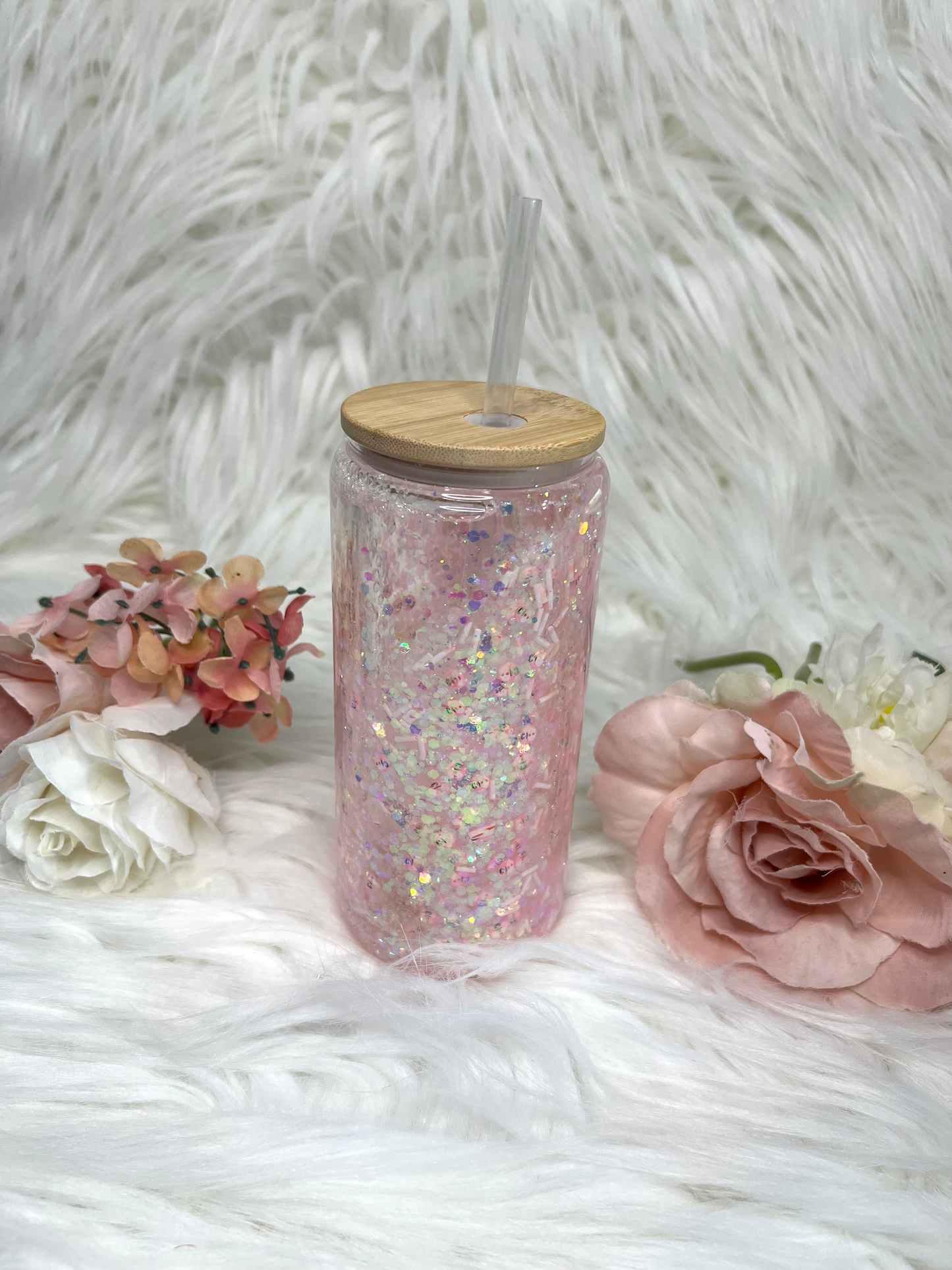 16oz Snow Globe double walled glass tumbler | vasos para sublimar | vasos de 16oz | Snow Globe Glass Can | double wall glass cup | 16oz cup