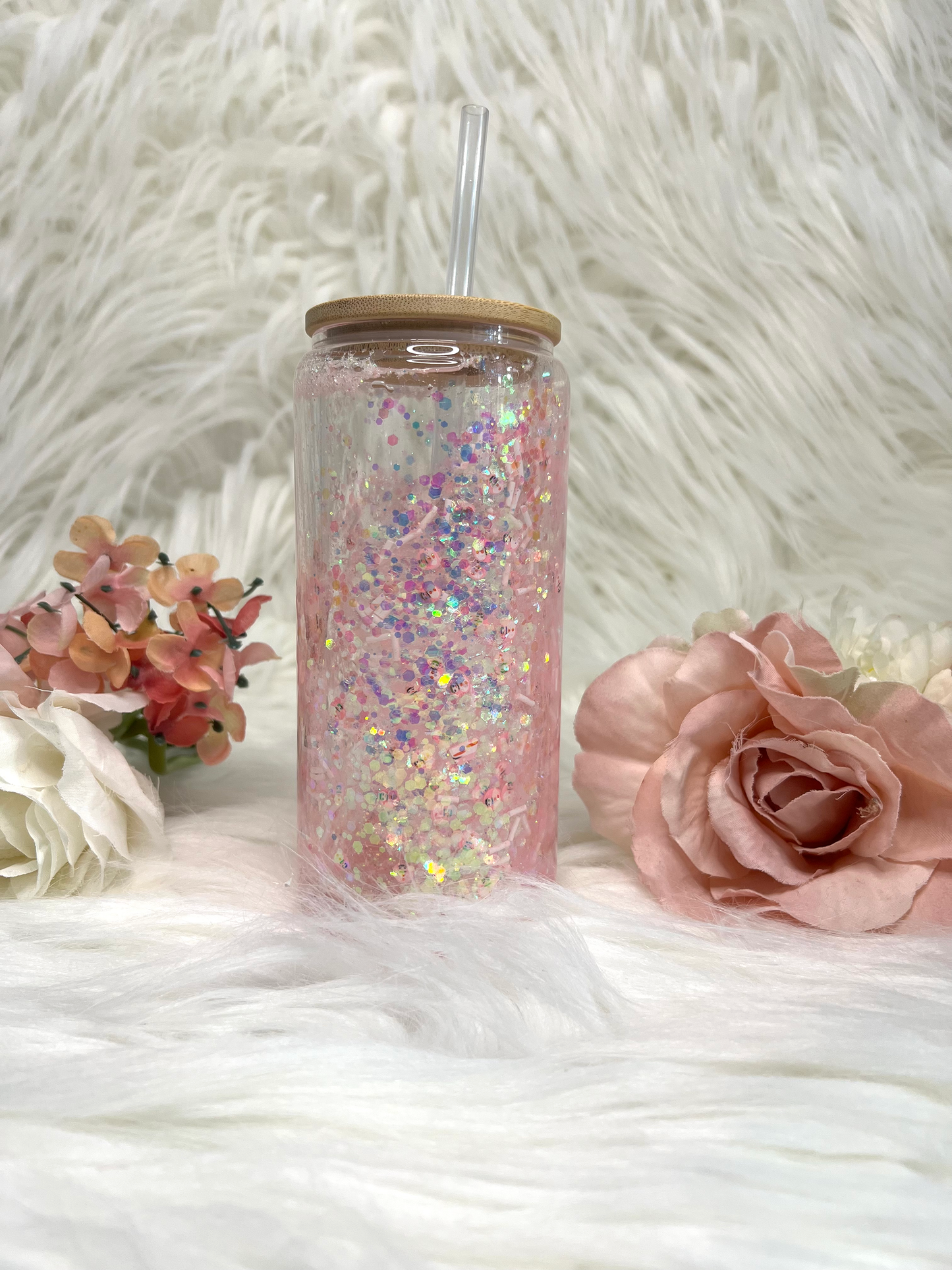 16oz Snow Globe double walled glass tumbler | vasos para sublimar | vasos de 16oz | Snow Globe Glass Can | double wall glass cup | 16oz cup