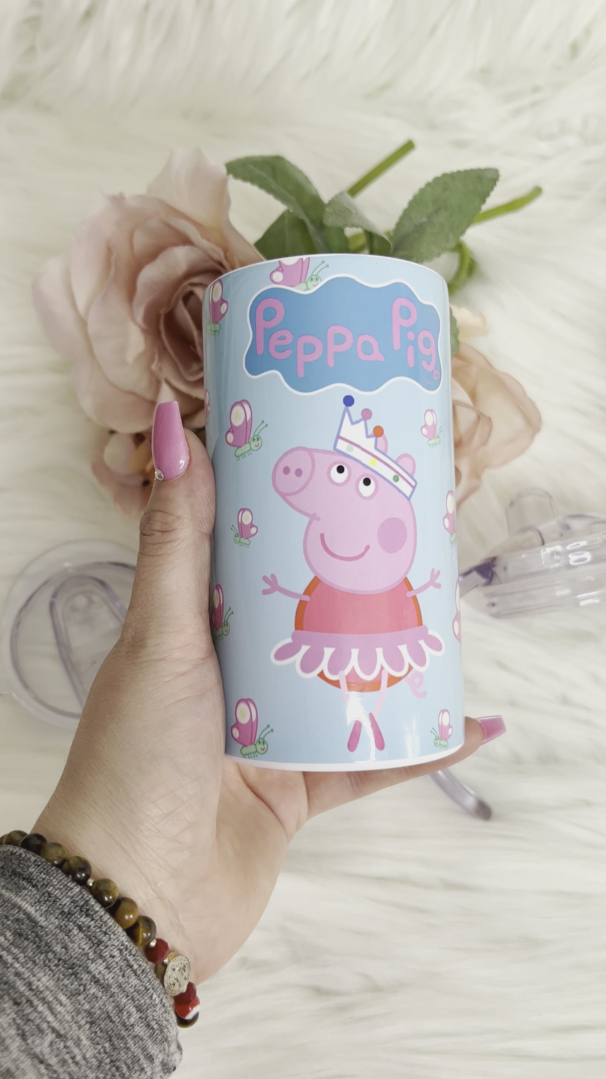 Peppa Pig 12oz Sippy Cup Sublimation, Peppa Pig Sippy Cup