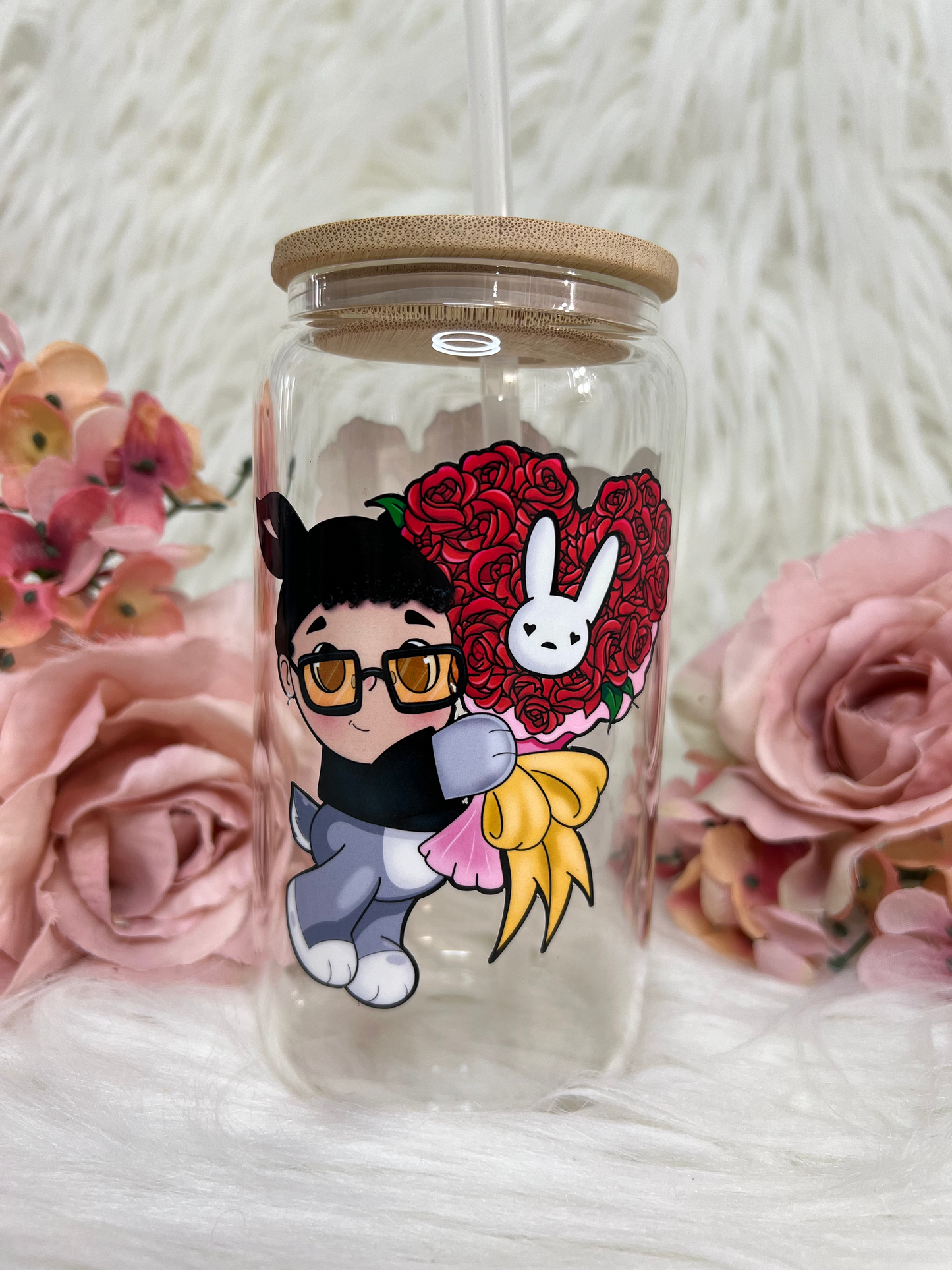 Bad Bunny Tumbler, Baby Benito Sunflower Tumbler